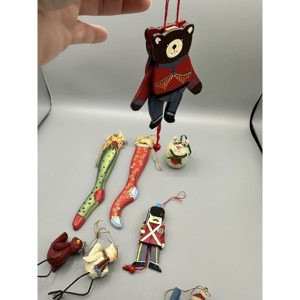 8 Lot Christmas Ornaments That Are Adorable Wood And Resin